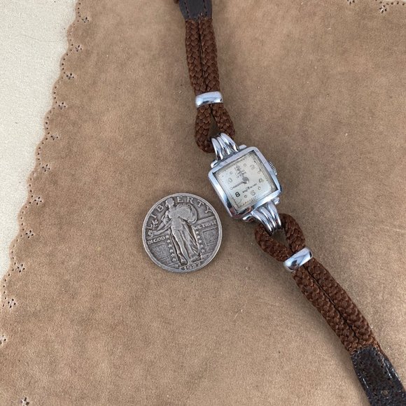 Rare Vintage Swiss Made Optima 17 Rubis Mechanical Ladies Bracelet Watch Working - Picture 9 of 9